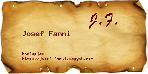 Josef Fanni névjegykártya