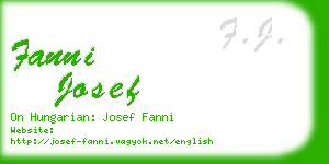 fanni josef business card